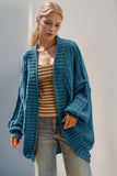 Double Take Full Size Open Front Long Sleeve Cardigan 