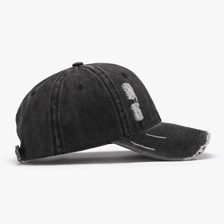 Distressed Adjustable Cotton Baseball Cap 