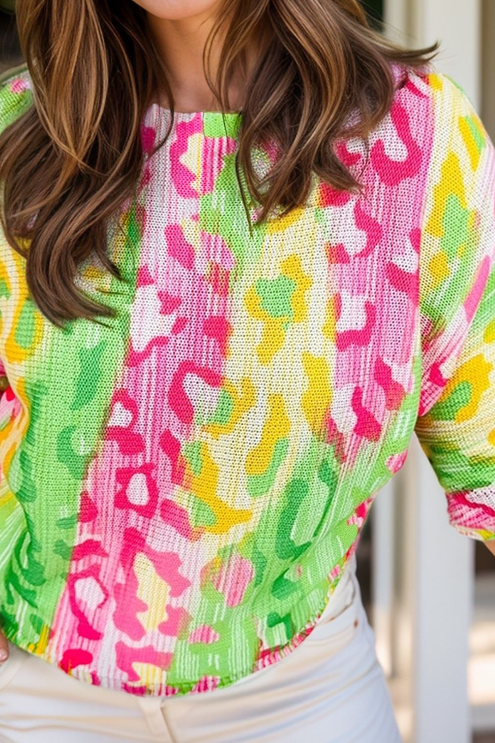 Plus Size Printed Round Neck T-Shirt 