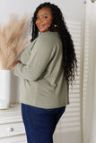 Culture Code  Full Size V-Neck Long Sleeve T-Shirt 