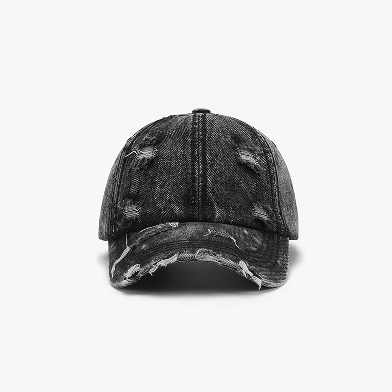 Distressed Cotton Baseball Cap 
