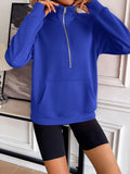 Ivy Lane Half Zip Raglan Sleeve Sweatshirt 