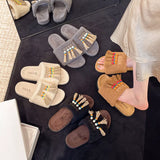 Tassel Open Toe Slippers 