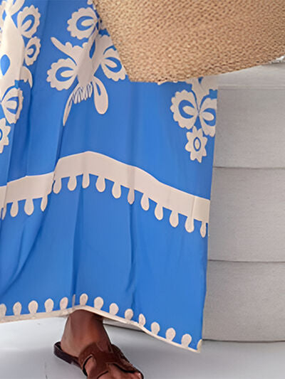 Printed Spaghetti Strap Sleeveless Maxi Dress Dresses