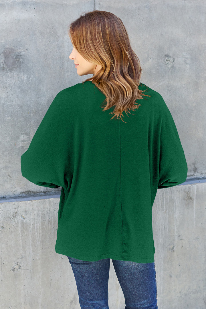 Double Take Full Size Round Neck Long Sleeve T-Shirt 