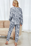 Shiny Tie-Dye Long Sleeve Top and Drawstring Joggers Lounge Set Lingerie & Nightwear