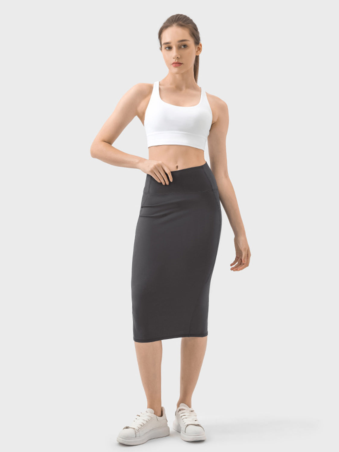 Millennia Slit Wrap Active Skirt 