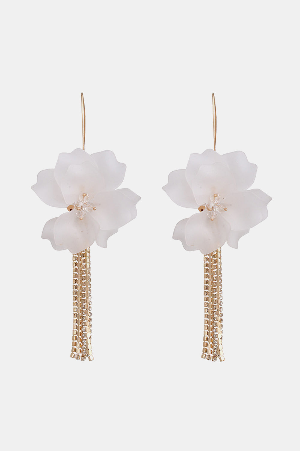 Flower Shape Acrylic Dangle Earrings 