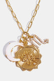 Constellation and Moon Pendant Copper Necklace 
