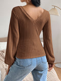 Honey V-Neck Long Sleeve T-Shirt 