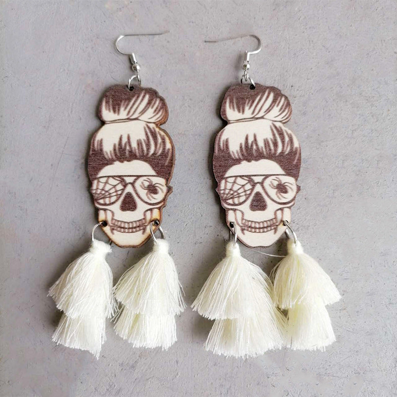 Spider Grandma Tassel Detail Dangle Earrings 