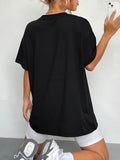 Round Neck Short Sleeve Ghost Graphic T-Shirt 