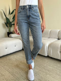 Judy Blue Full Size High Waist Cuff Hem Jeans 
