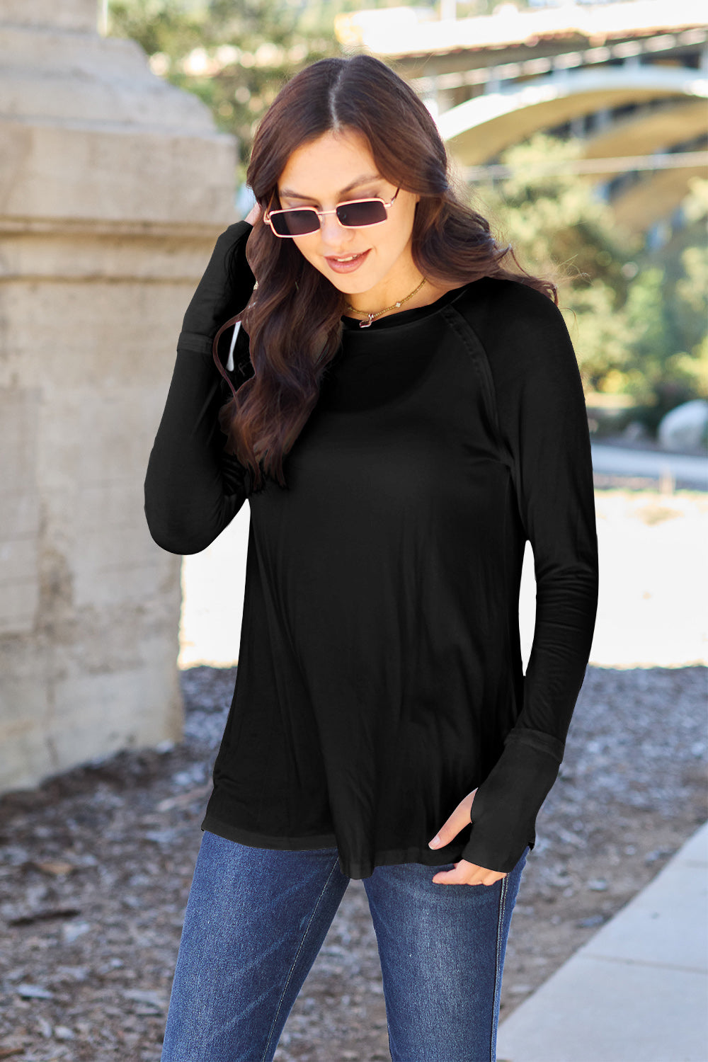 Basic Bae Full Size Round Neck Long Sleeve T-Shirt 