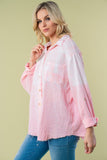 White Birch Full Size Long Sleeve Tie Dye Shirt 