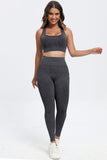 3 Piece Washed Square Neck Wide Strap Active Set 