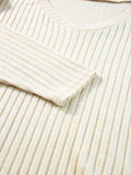 Ribbed Knit V-Neck Top and Pants Lounge Set Lingerie & Nightwear