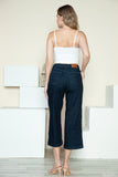 Judy Blue Full Size Side Seam Braid Detail Crop Wide Leg Jeans 