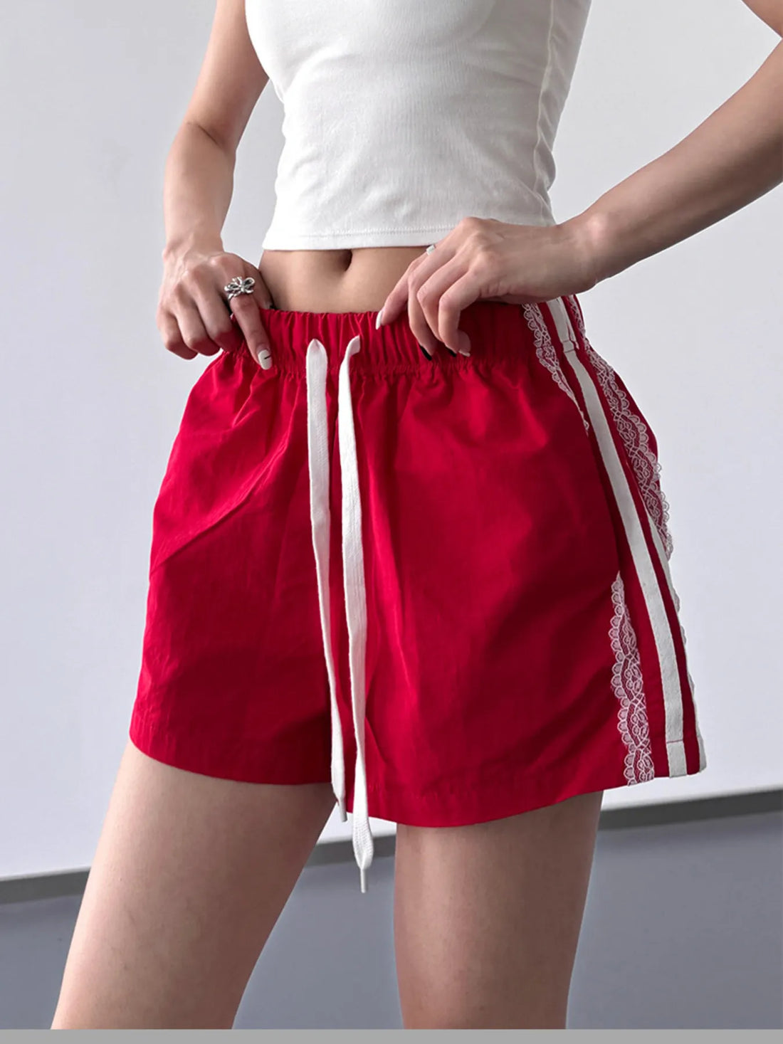 Side Stripe Drawstring Shorts 