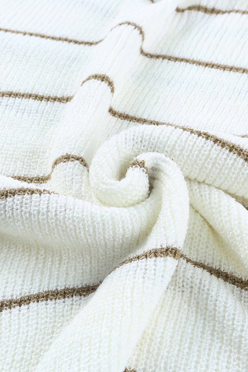 Striped V-Neck Drop Shoulder Sweater 