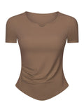 Millennia Notched Short Sleeve Active T-Shirt 