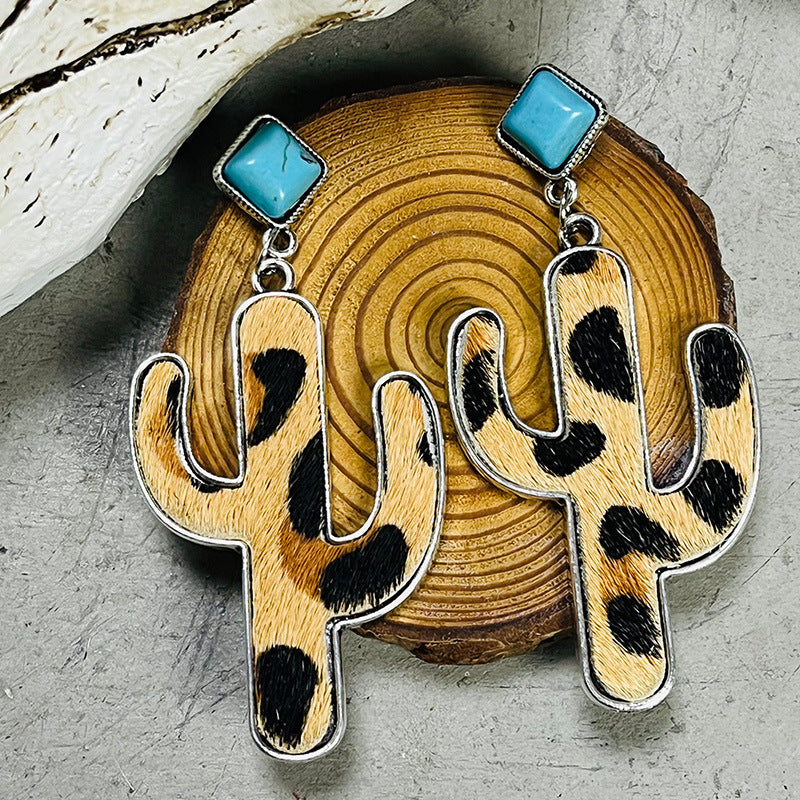 Turquoise Cactus Earrings 