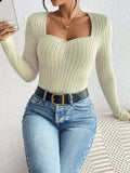 Honey Ribbed Long Sleeve T-Shirt 