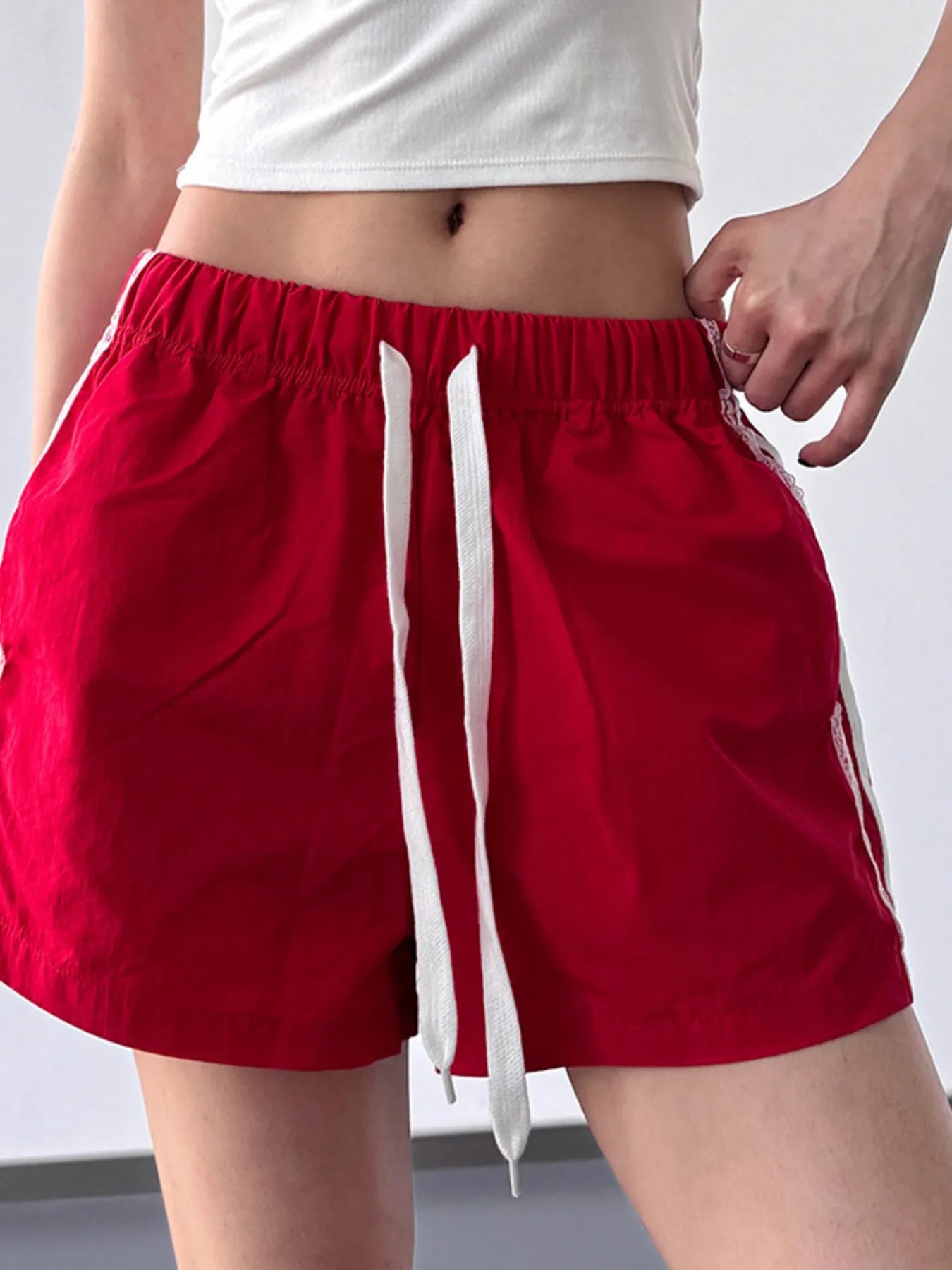 Side Stripe Drawstring Shorts 