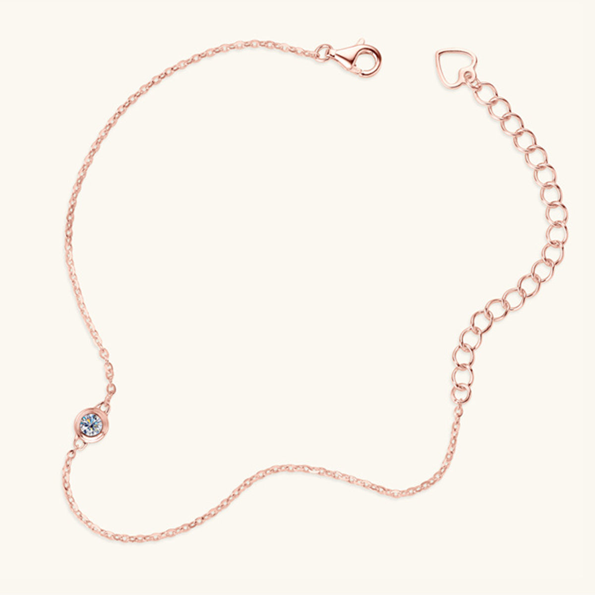 Inlaid Moissanite 925 Sterling Silver Bracelet 