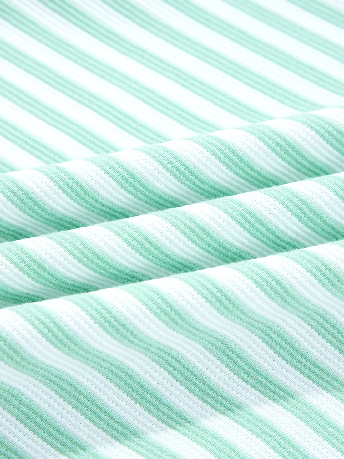 Stripe Quarter Zip Collar Long Sleeve Top 