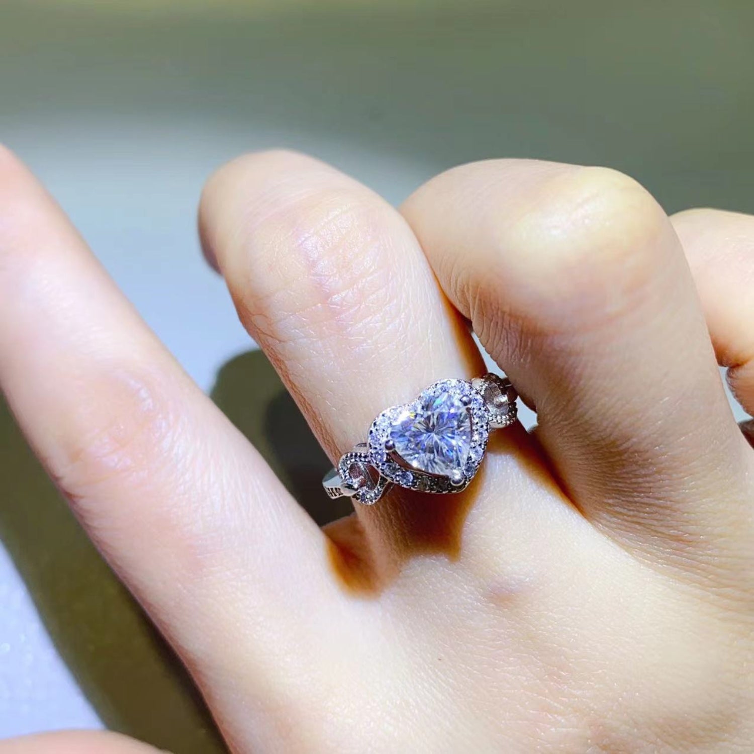 1 Carat Moissanite 925 Sterling Silver Ring 