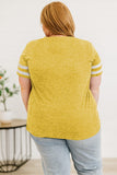 Plus Size Striped V-Neck Tee Shirt 