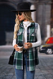 Plaid Button Up Vest Coat 