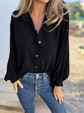 Full Size Collared Neck Long Sleeve Shirt 