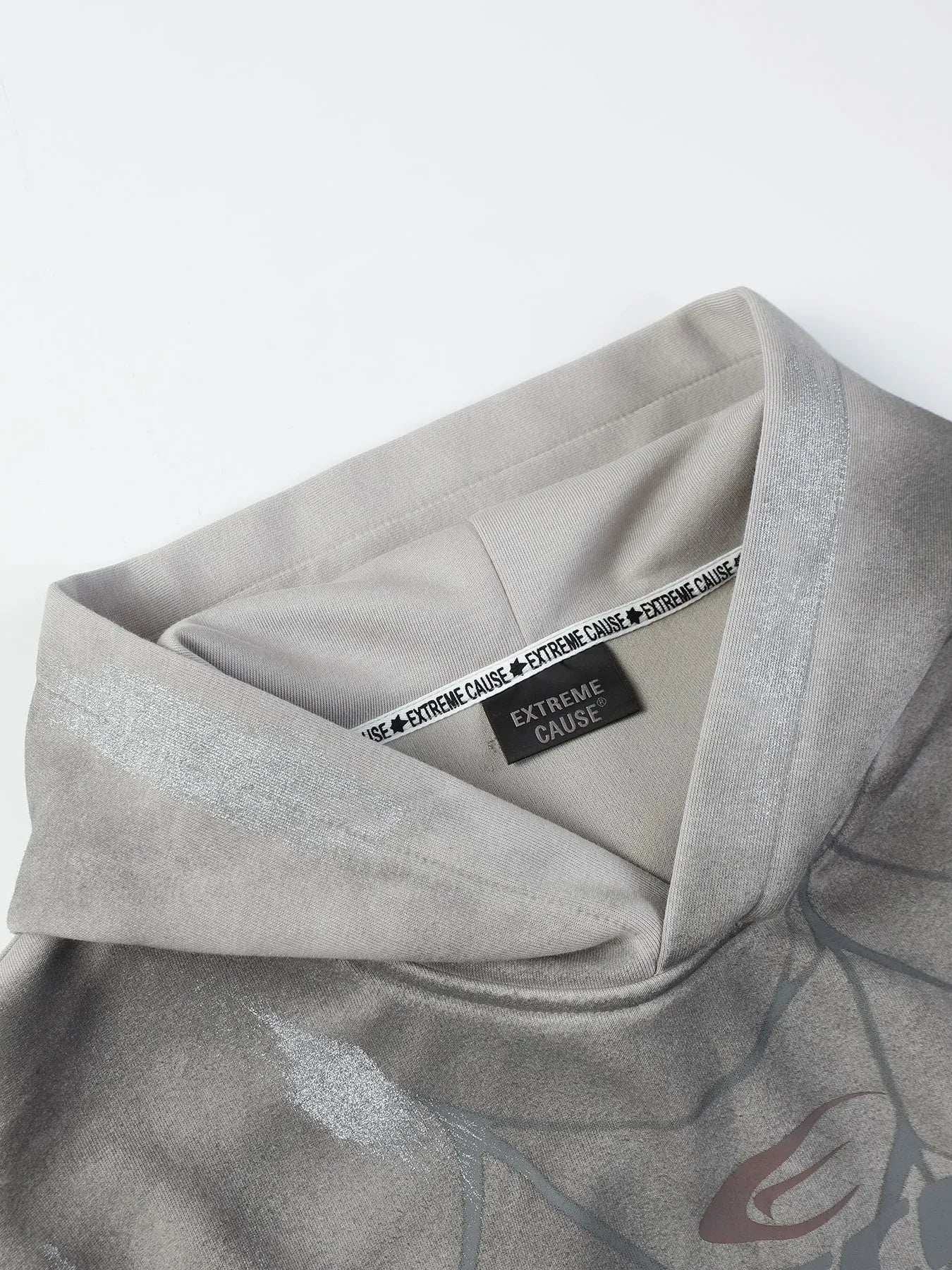 Men's Gothic Spider Web Graffiti Print Hoodie 