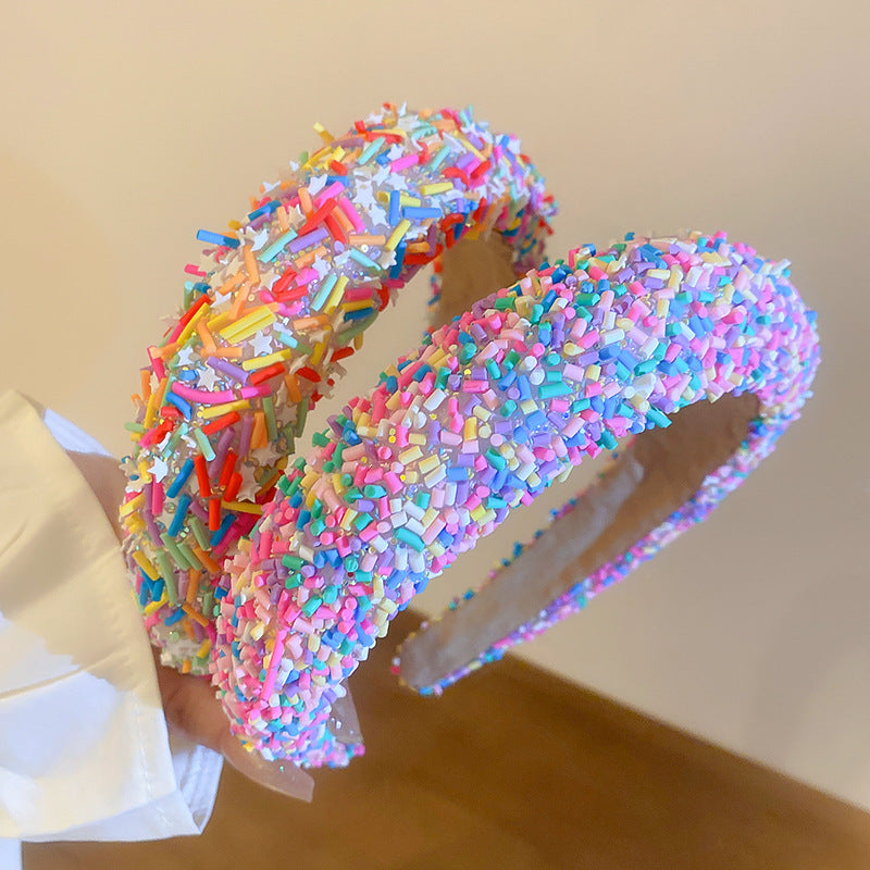 Acrylic Contrast Wide Headband 