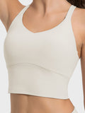 Millennia Crisscross Round Neck Active Tank 