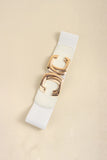 Zinc Alloy Buckle Elastic Wide Belt 