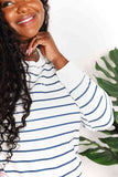 Double Take Striped Long Sleeve Round Neck Top 