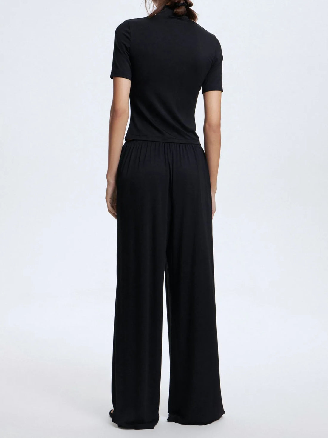 Mock Neck Short Sleeve Top and Pants Set Two Piece Dresses