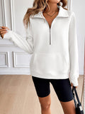 Ivy Lane Half Zip Raglan Sleeve Sweatshirt 