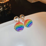 Contrast Crystal Bead Earrings 