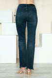 Judy Blue Full Size Button Fly Hem Destroy Straight Jeans 