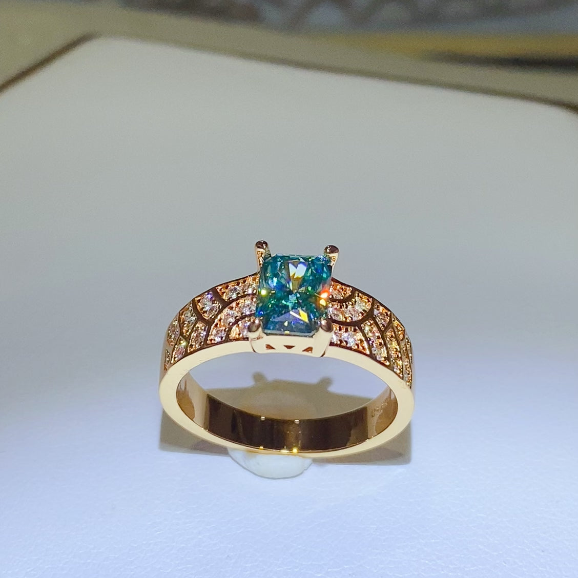 1 Carat Moissanite 925 Sterling Silver Ring 