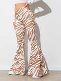 Floral High Waist Flare Leg Pants 