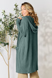 Basic Bae Full Size Hooded Sweater Cardigan 