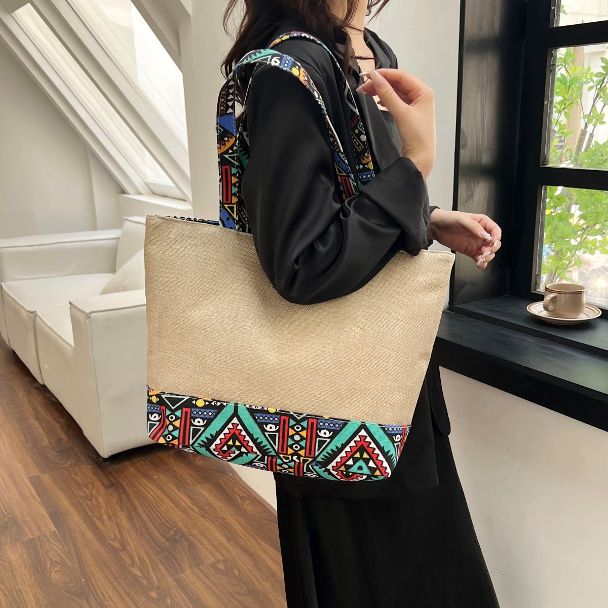 Geometric Medium Tote Bag 