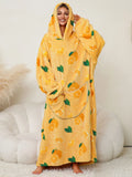 Fuzzy Pocketed Long Sleeve Hooded Lounge Dress Lingerie & Nightwear
