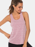 Full Size Scoop Neck Wide Strap Active Tank 