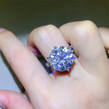 10 Carat Moissanite 925 Sterling Silver Ring 